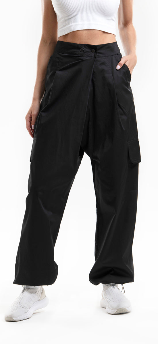 HIGH WAIST SHERWAL PANTS WITH ELASTIC ANKLE