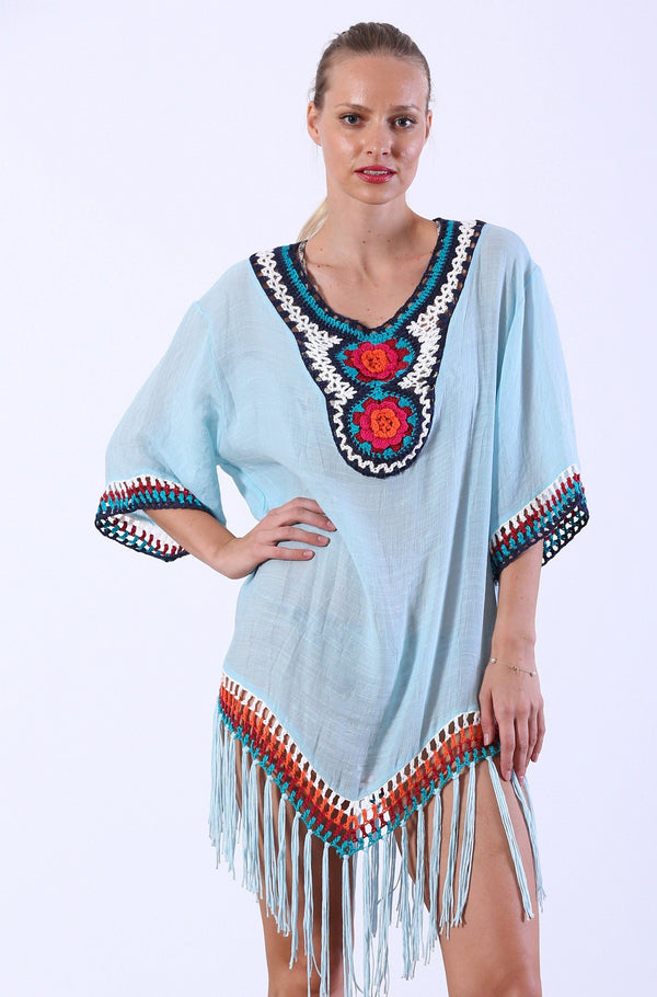 BEACH COVER UP - KNIT BEACH COVER UP